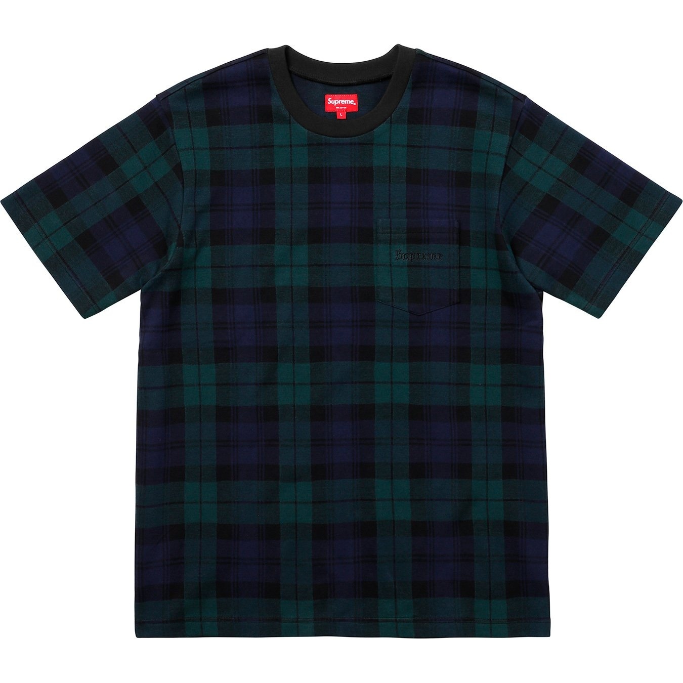 Jacquard Tartan Plaid Pocket Tee view 5